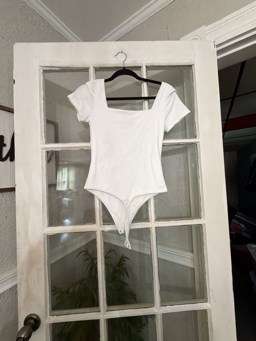 Babaton Original Contour Manner Squareneck Bodysuit Size M White 4