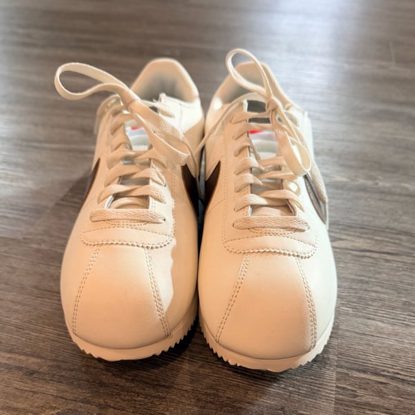 Nike Cortez Size 10.5 White Cacao Wow Leather Sneakers