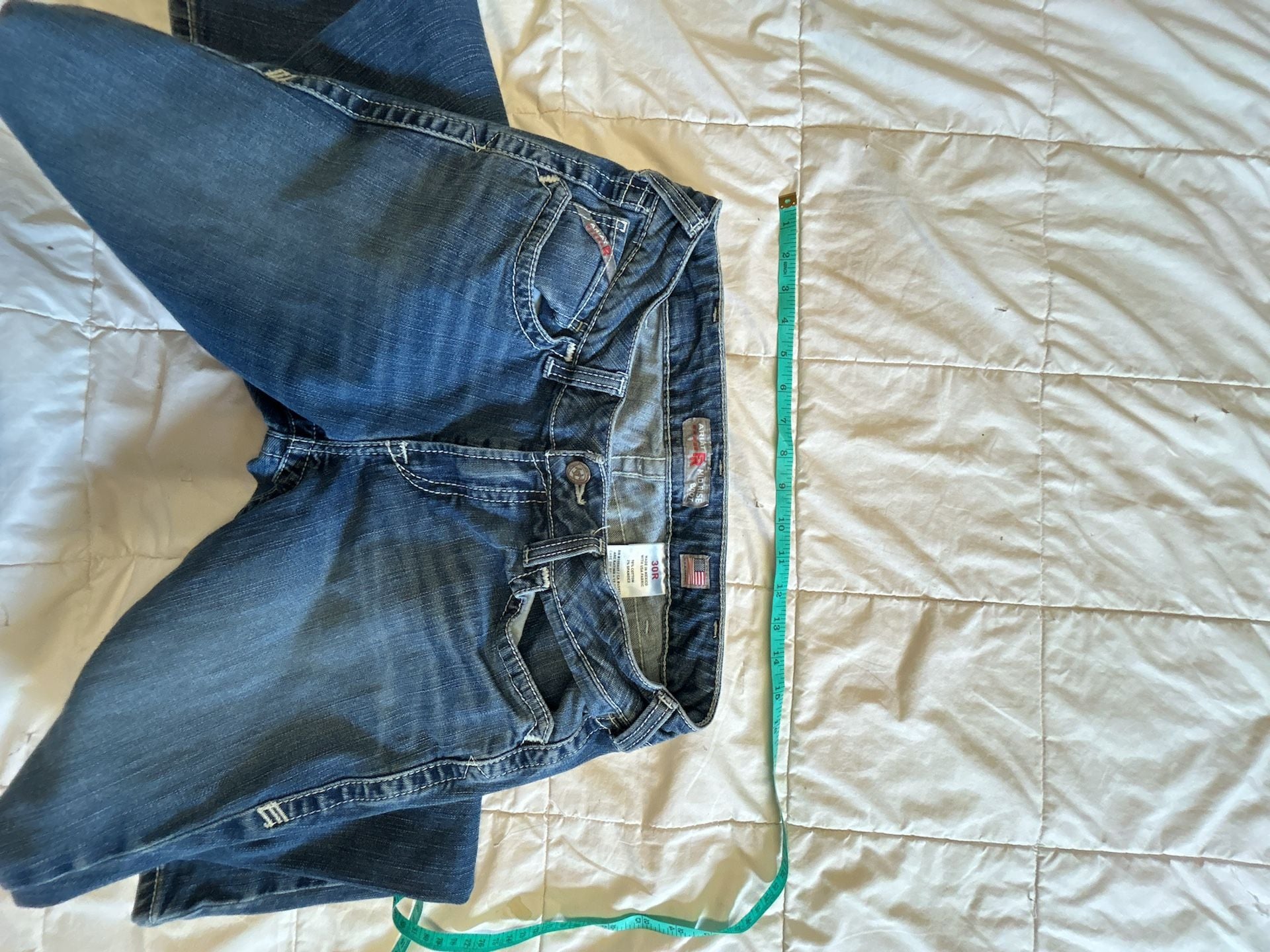 Ariat Mid Rise Bootcut Jeans Size 30R Blue Denim 6