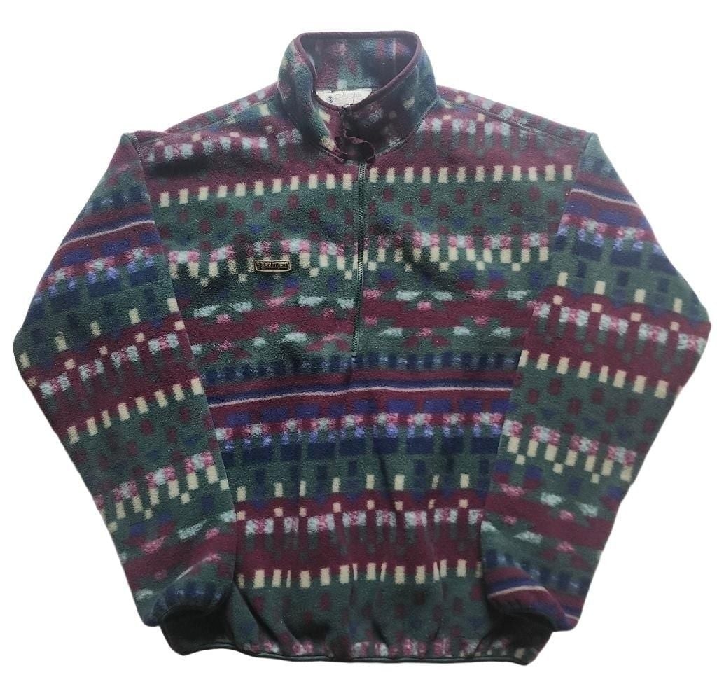 Columbia Aztec Fleece Pullover Size XL Vintage 90s Made In USA 2