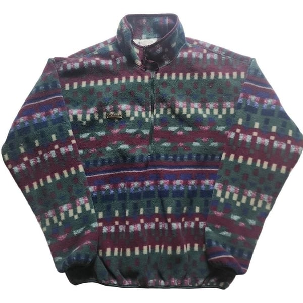Columbia Aztec Fleece Pullover Size XL Vintage 90s Made In USA