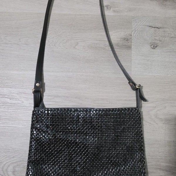 Whiting and Davis Vintage Black Mesh Shoulder Bag