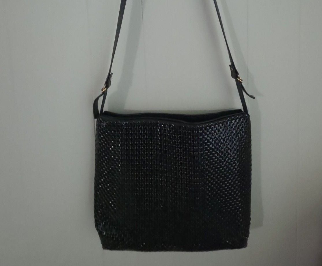 Whiting and Davis Vintage Black Mesh Shoulder Bag 3