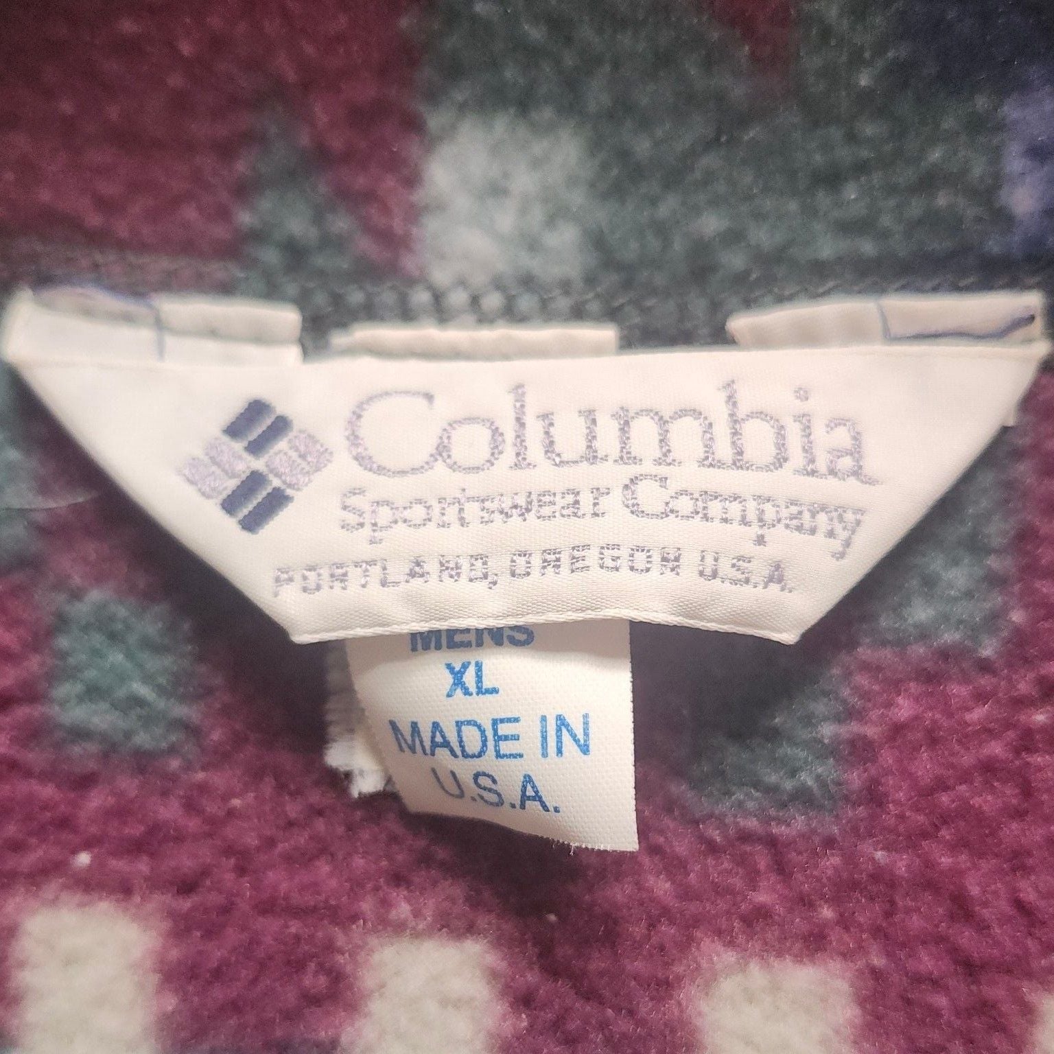 Columbia Aztec Fleece Pullover Size XL Vintage 90s Made In USA 5