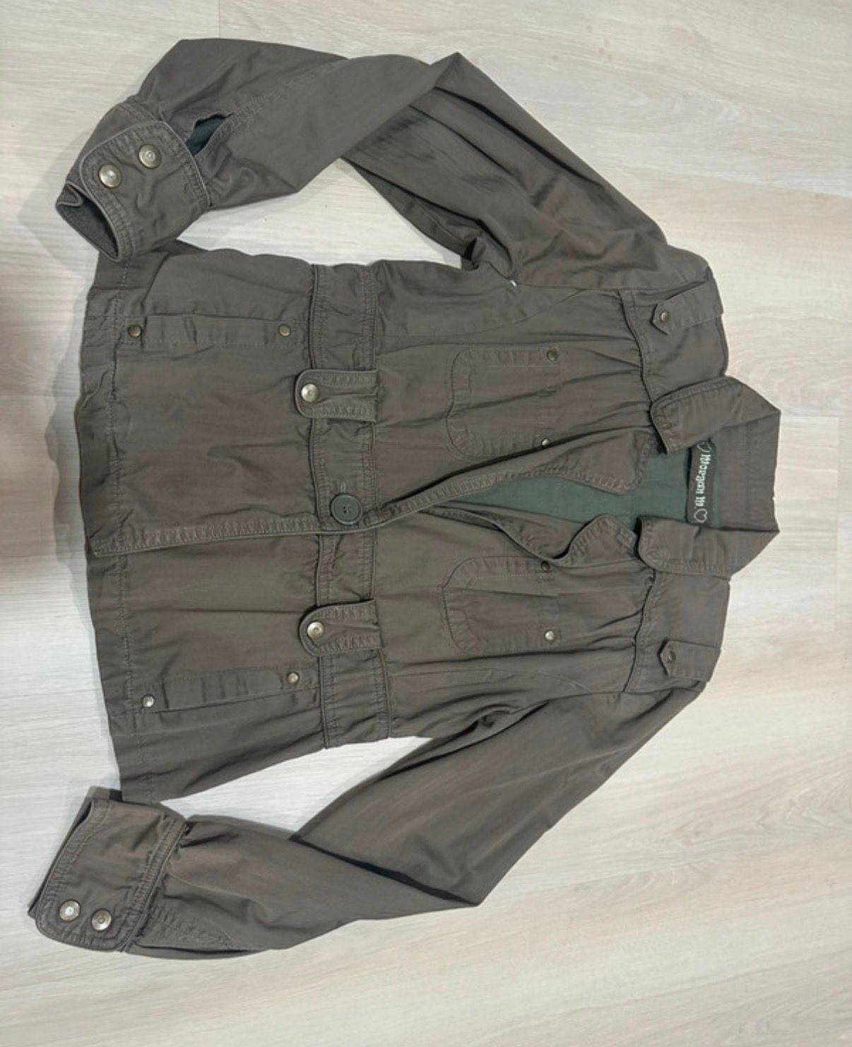 Morgan M Utility Jacket Size XL Brown Cotton Military Cargo Coat 2