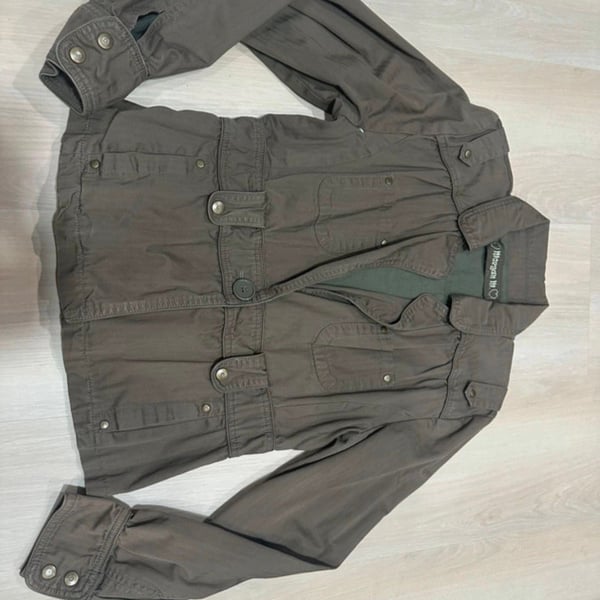Morgan M Utility Jacket Size XL Brown Cotton Military Cargo Coat