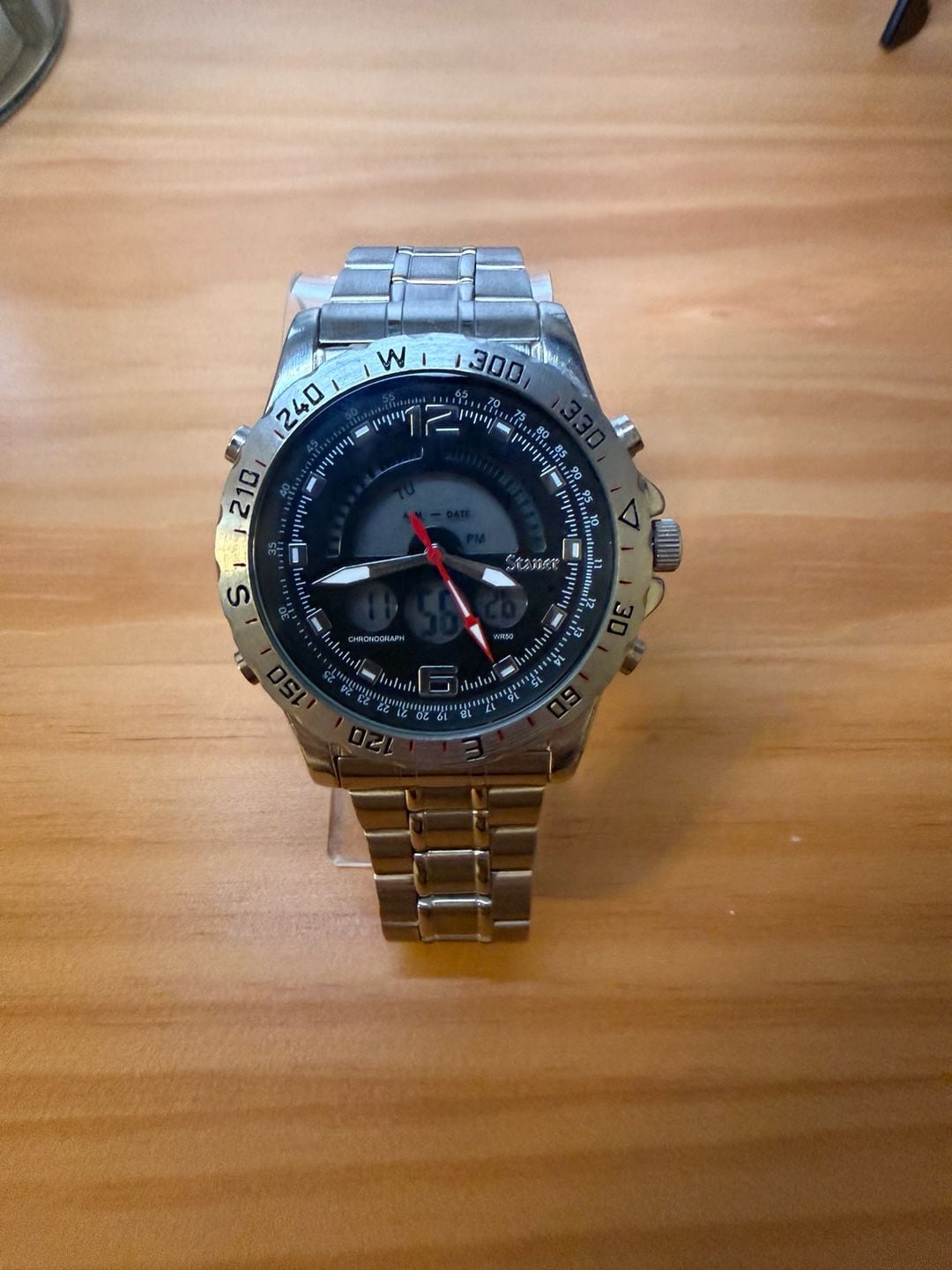 Stauer Compendium Hybrid Chronograph Watch 19093 Stainless Steel WR50 2