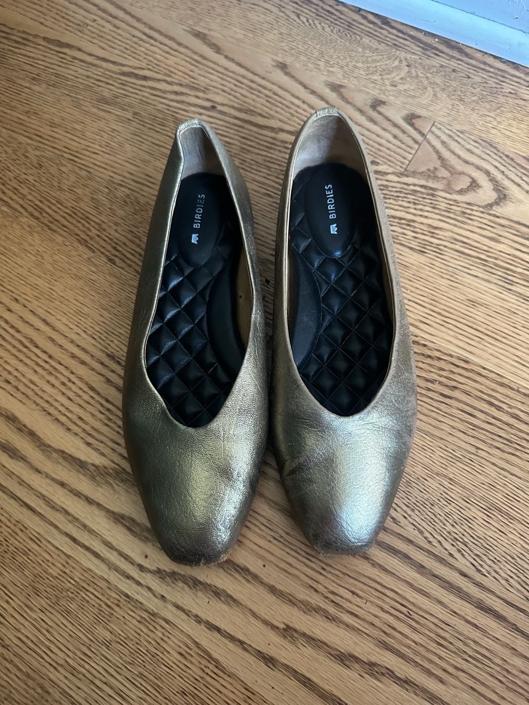 Birdies The Dove Ballet Flats Gold Leather 3