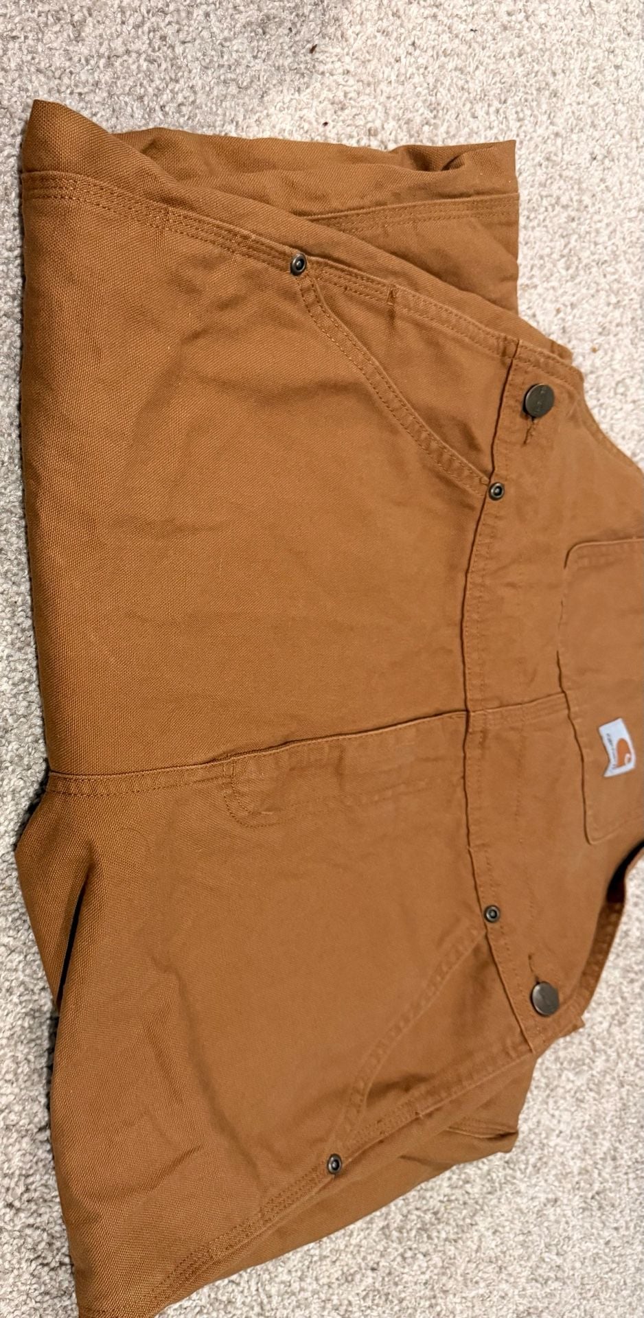 Carhartt Duck Bib Overalls kids Size 10 Brown Canvas 6