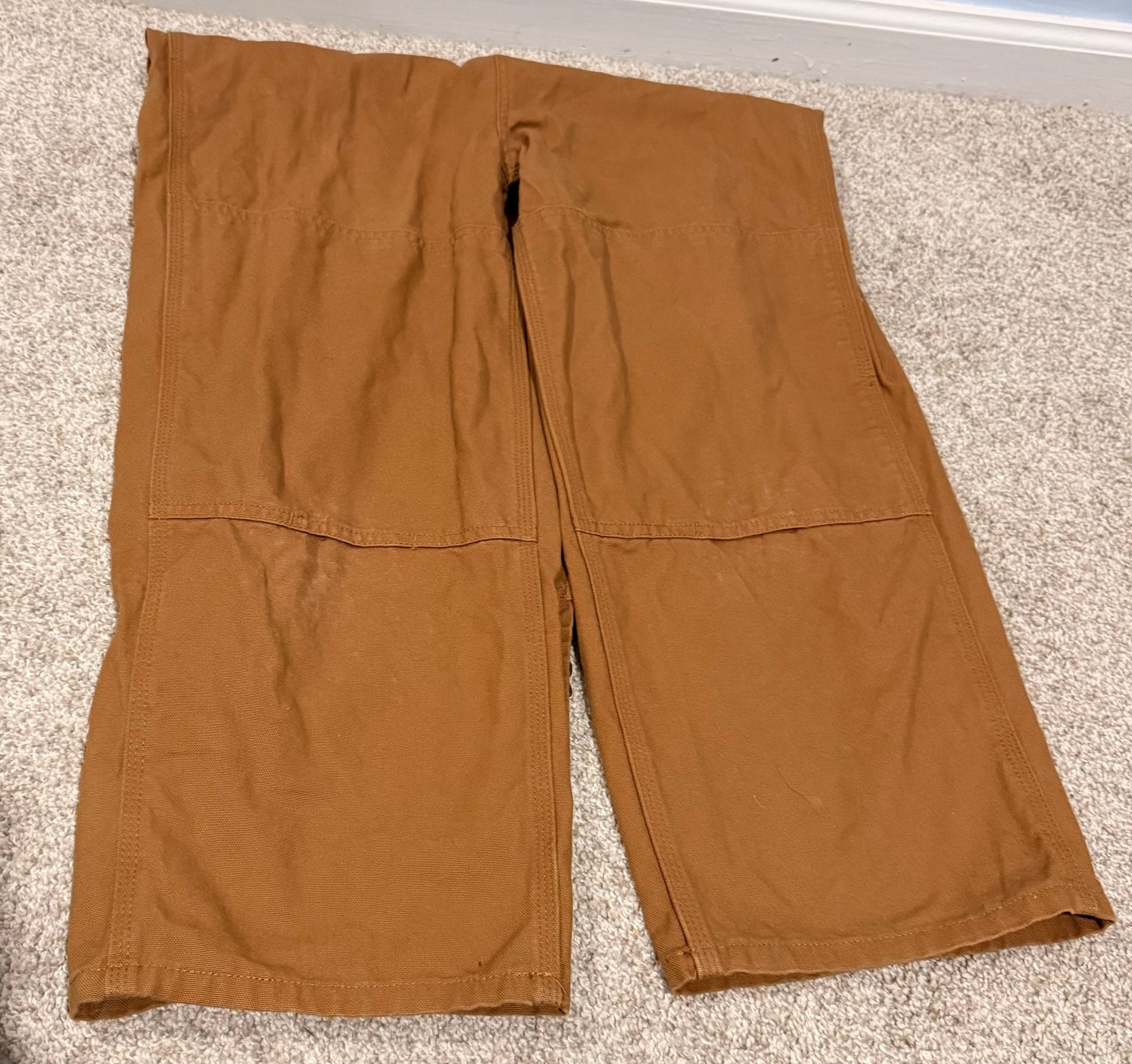 Carhartt Duck Bib Overalls kids Size 10 Brown Canvas 7