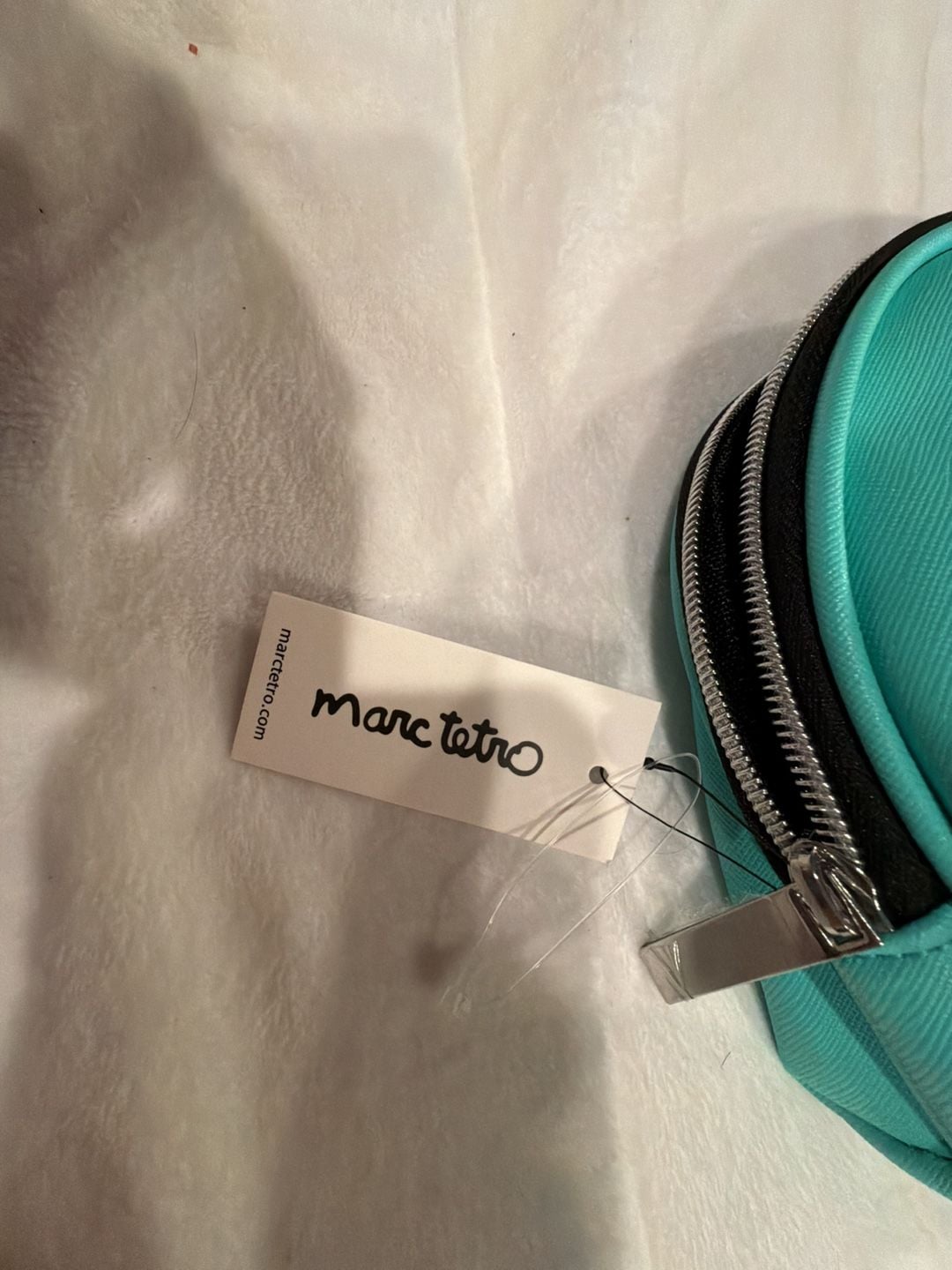 Marc Tetro French Bulldog Teal Cosmetic Makeup Bag 7