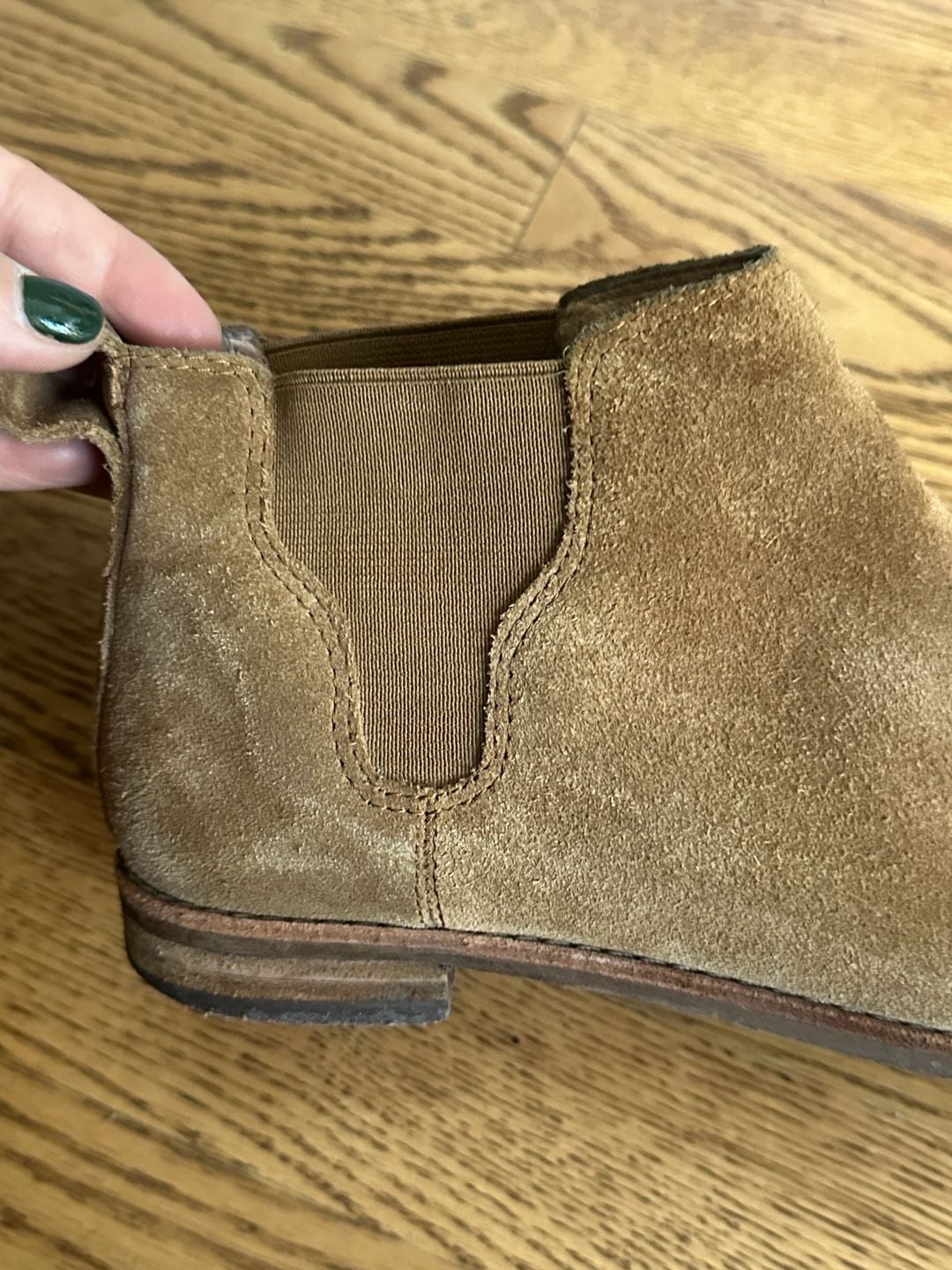 Madewell Suede Caramel Chelsea Boots - Size 7.5 9