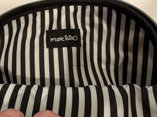 Marc Tetro French Bulldog Teal Cosmetic Makeup Bag 5