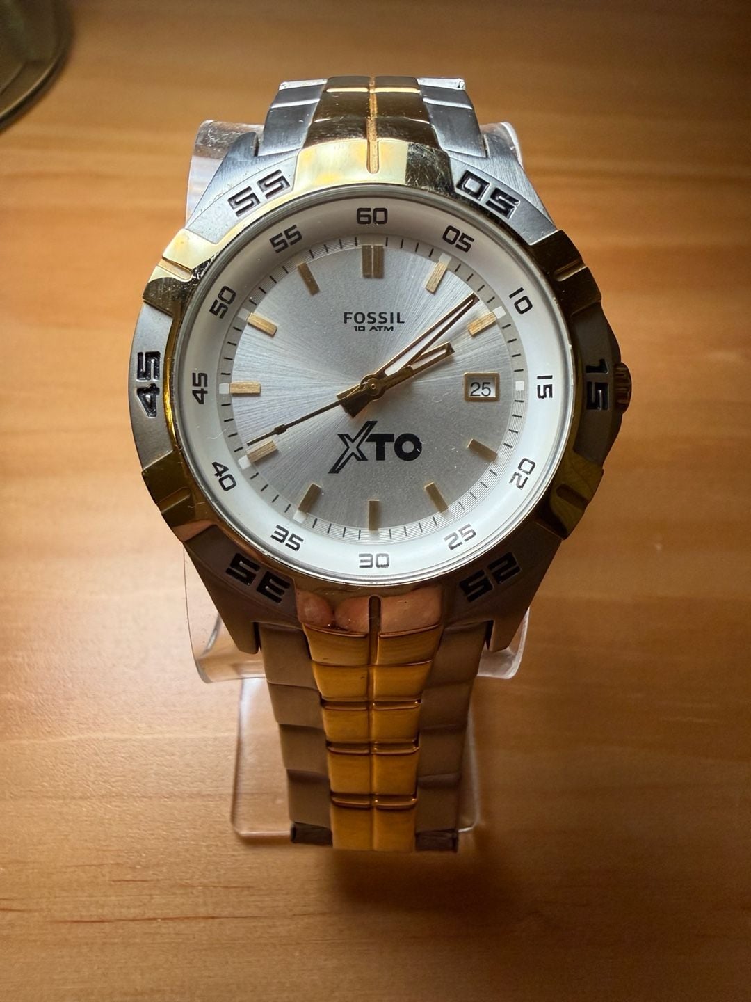 Fossil XTO 10 ATM Stainless Steel Two-Tone Quartz Watch PR-5340 4