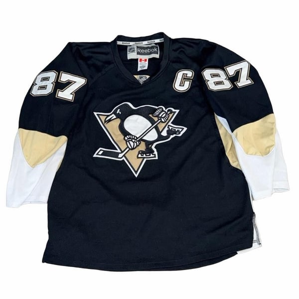 Reebok Pittsburgh Penguins Sidney Crosby 87 Hockey Jersey Size 52 Item 0489