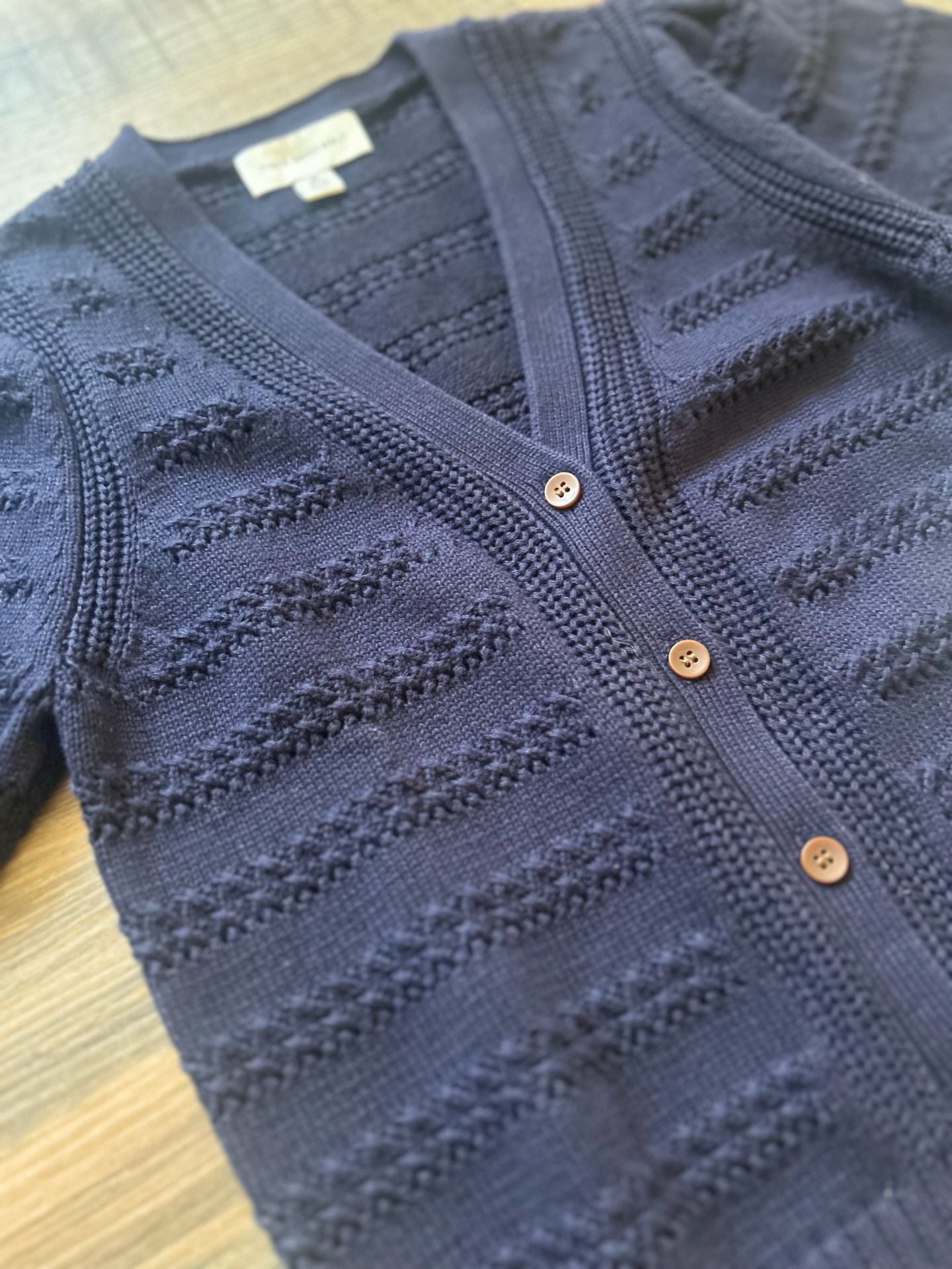 Free Assembly Puff Sleeve Cardigan Size XS Blue 5