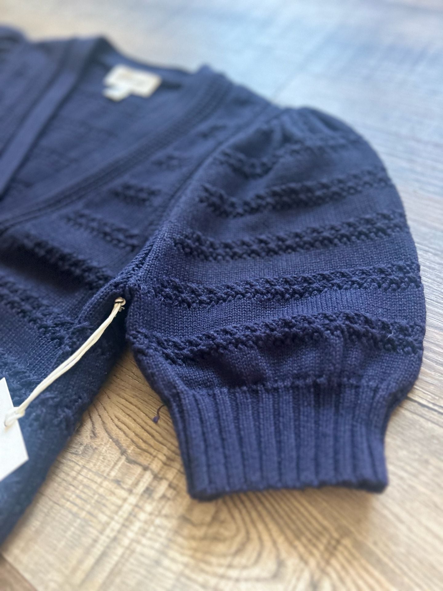 Free Assembly Puff Sleeve Cardigan Size XS Blue 7