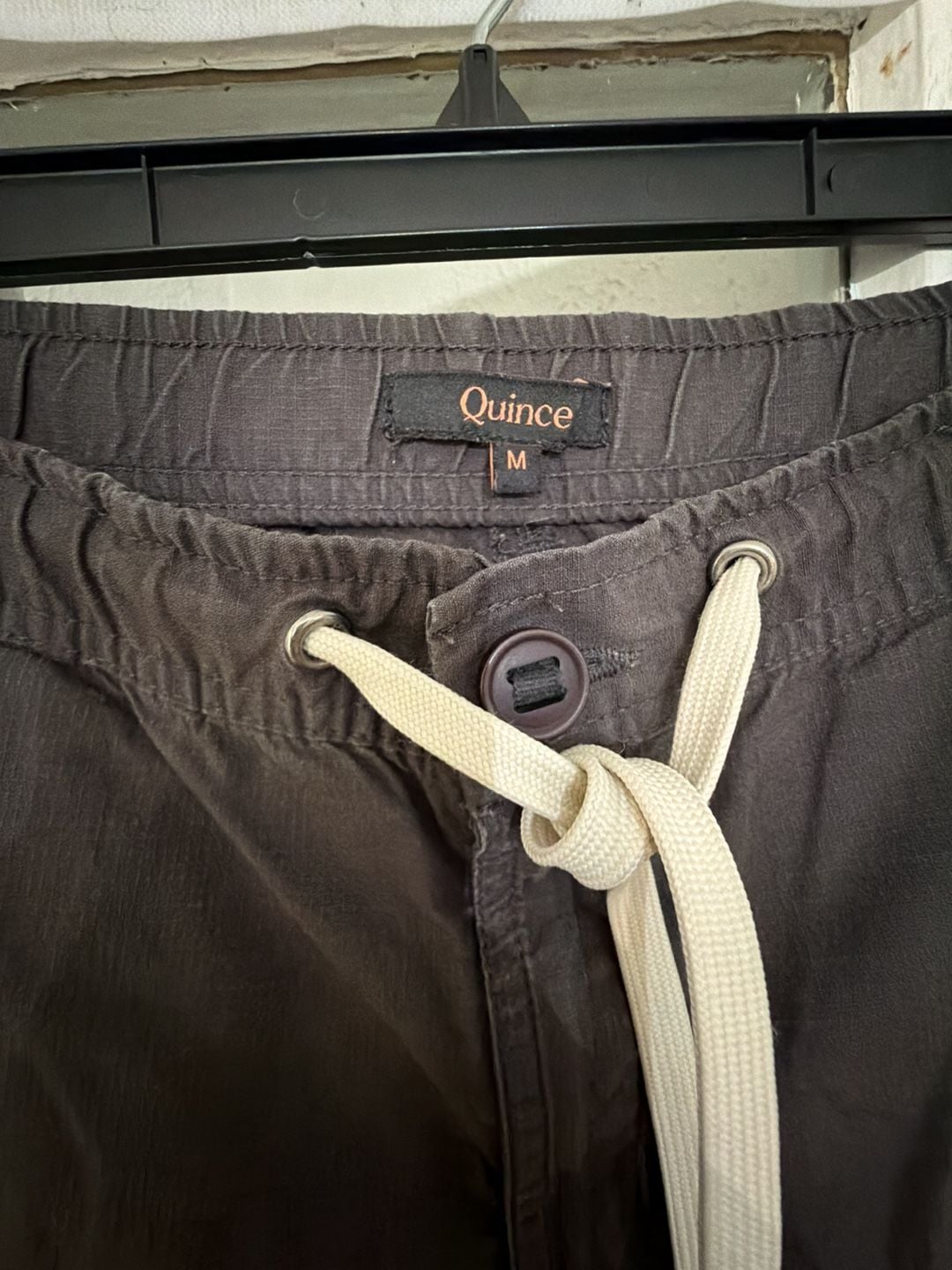 Quince Organic Stretch Ripstop Shorts Size M Brown 3