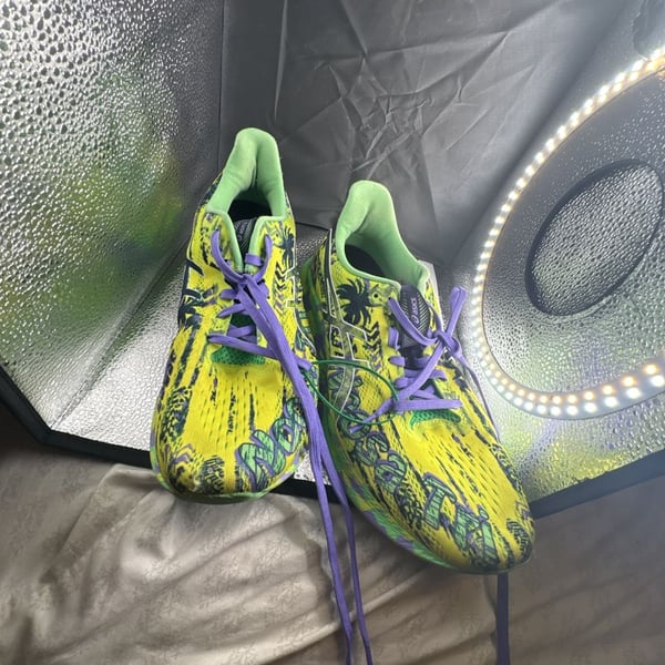 ASICS Noosa Tri 14 Size 9.5 Safety Yellow Tropical Running Shoes