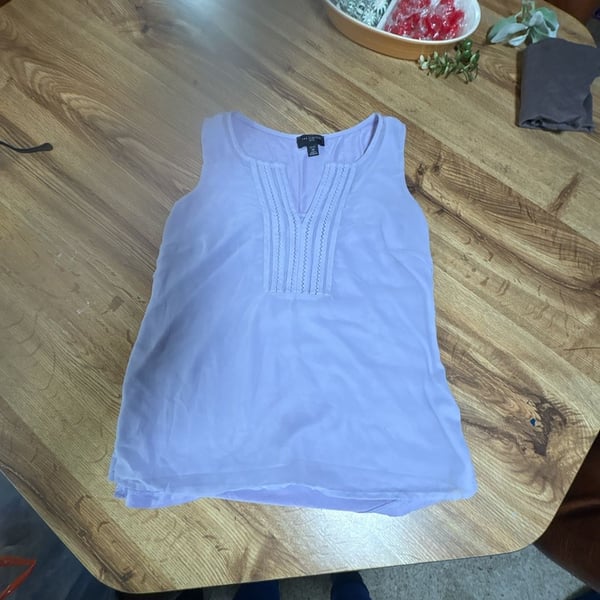 The Limited Tank Top Size XS Petite Purple Sleeveless V-Neck Blouse