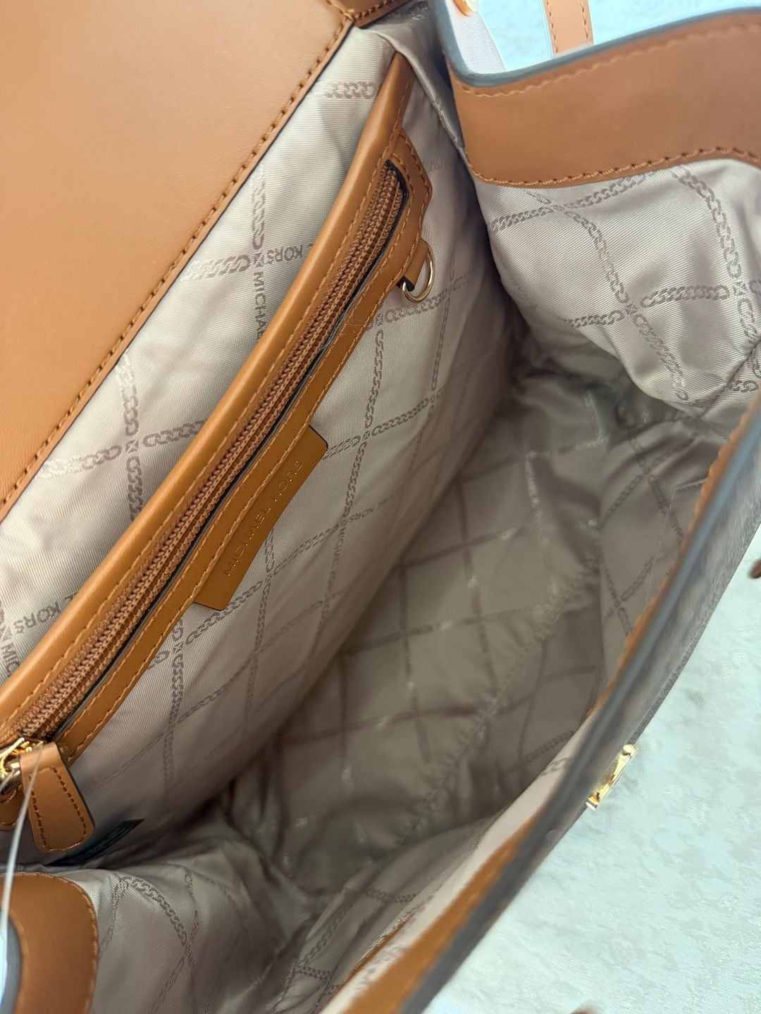 Michael Kors Freya Medium Backpack Brown Acorn Logo 4
