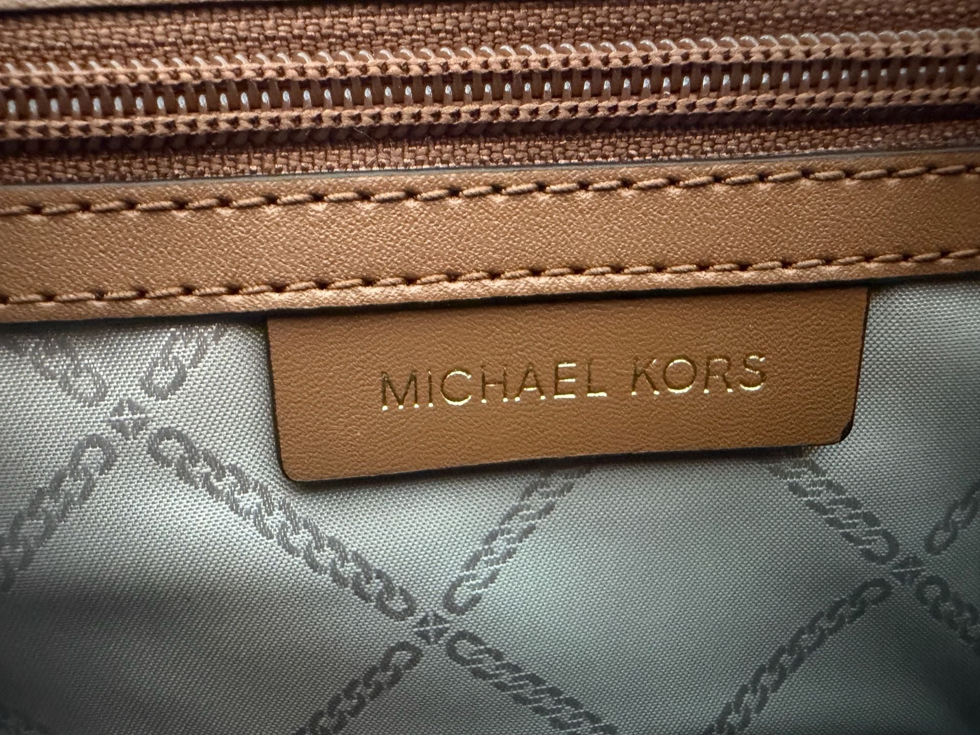 Michael Kors Freya Medium Backpack Brown Acorn Logo 5
