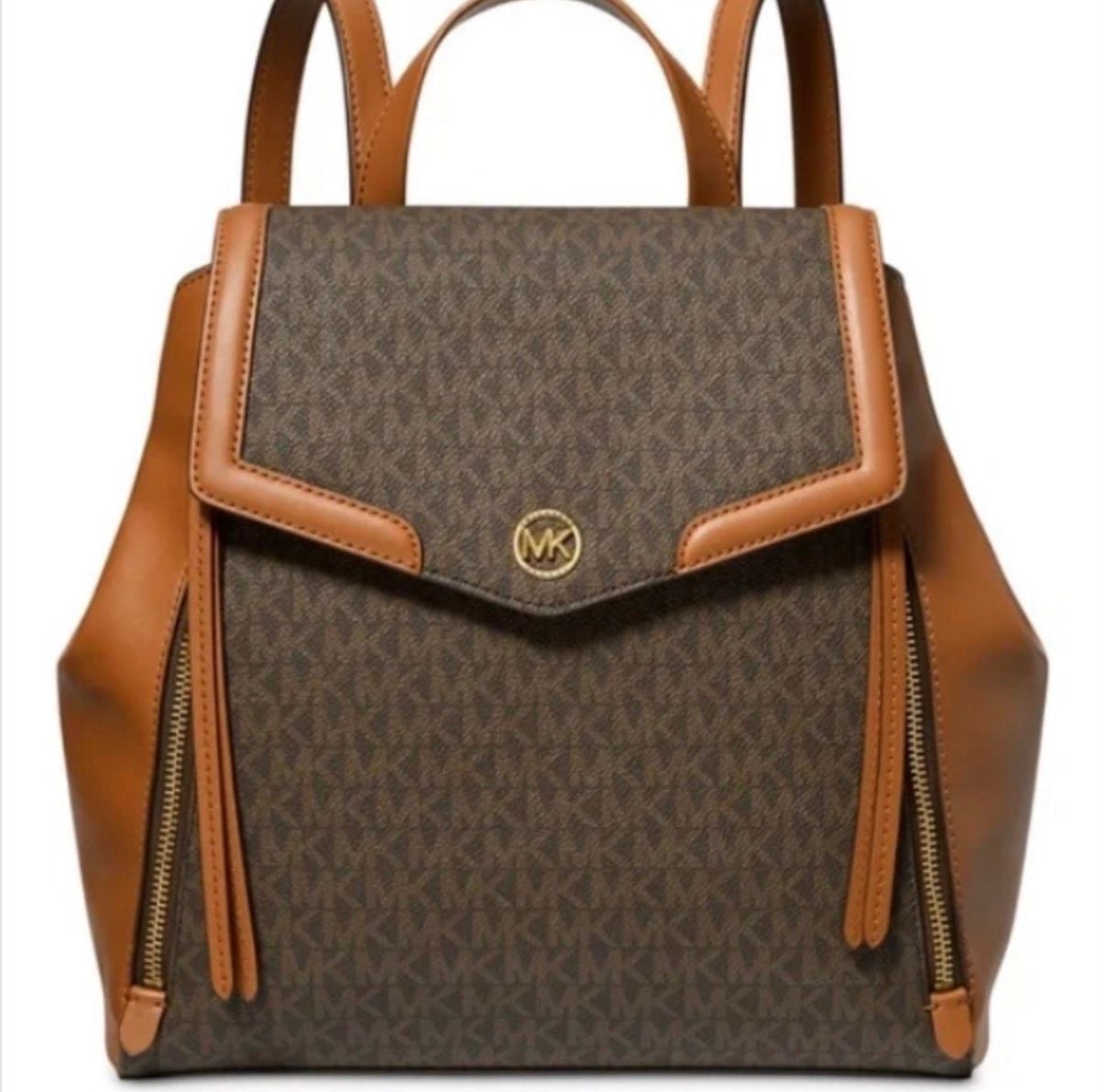 Michael Kors Freya Medium Backpack Brown Acorn Logo 8