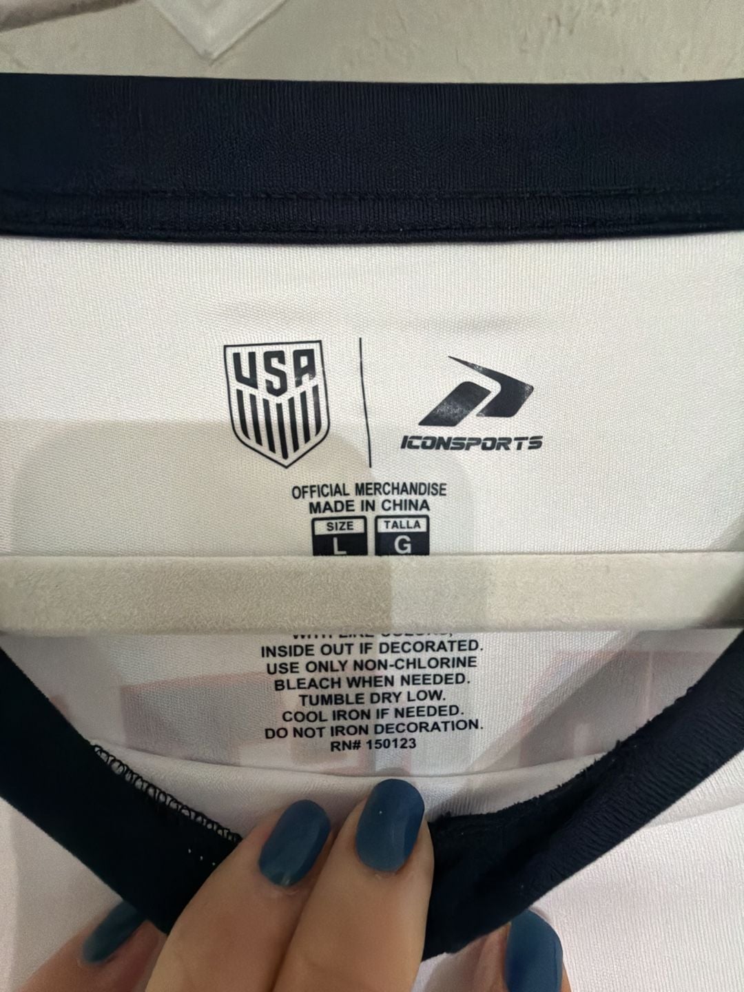 Icon Sports US Soccer USMNT Game Day Jersey Size L White 3