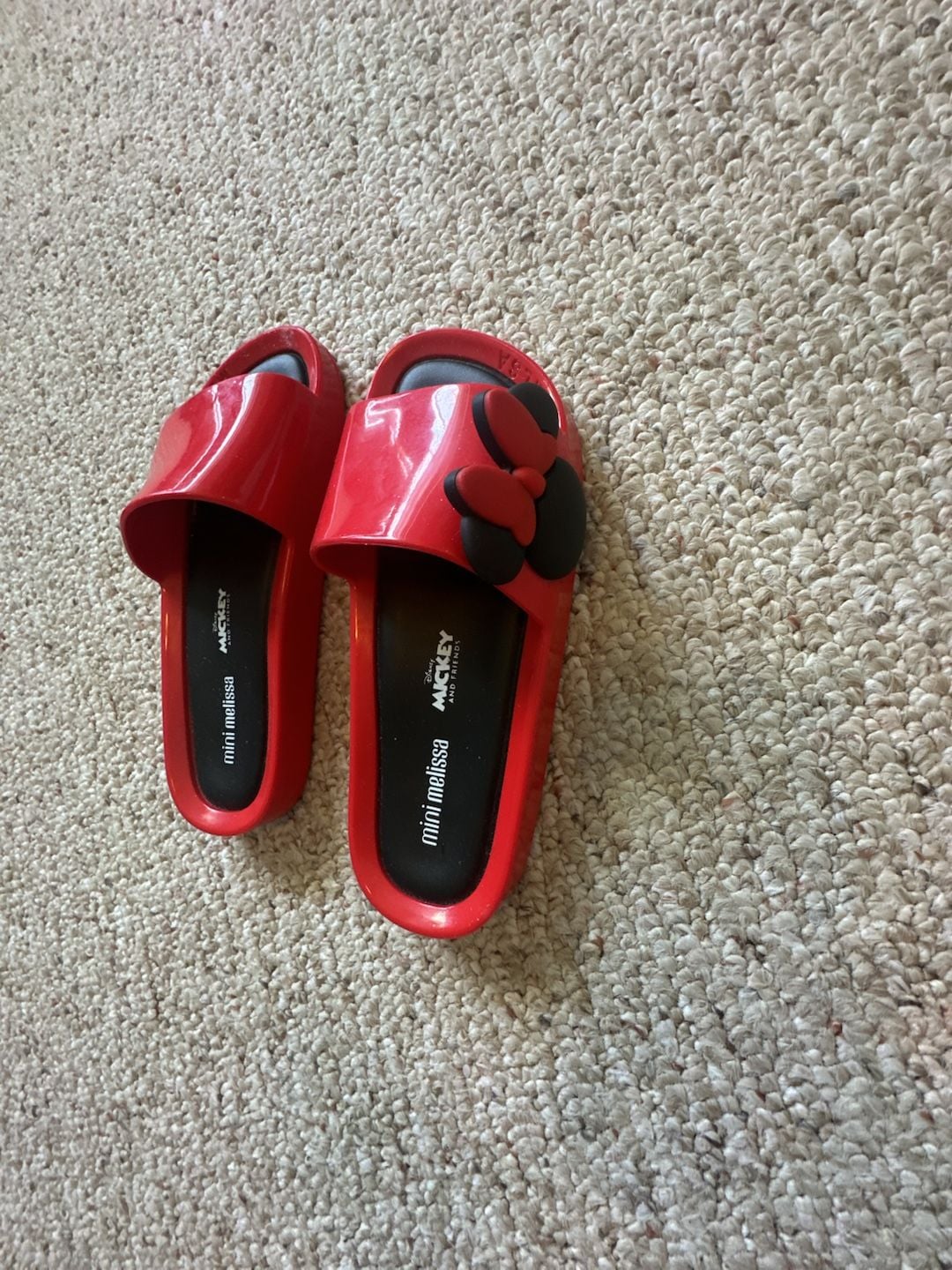 Melissa Minnie Mouse Red Slides Size 2 3