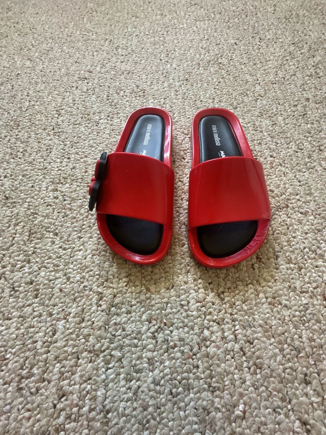 Melissa Minnie Mouse Red Slides Size 2 4