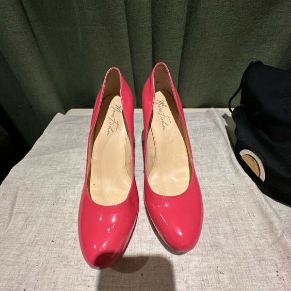 Marc Fisher Pink Patent Platform High Heel Pumps