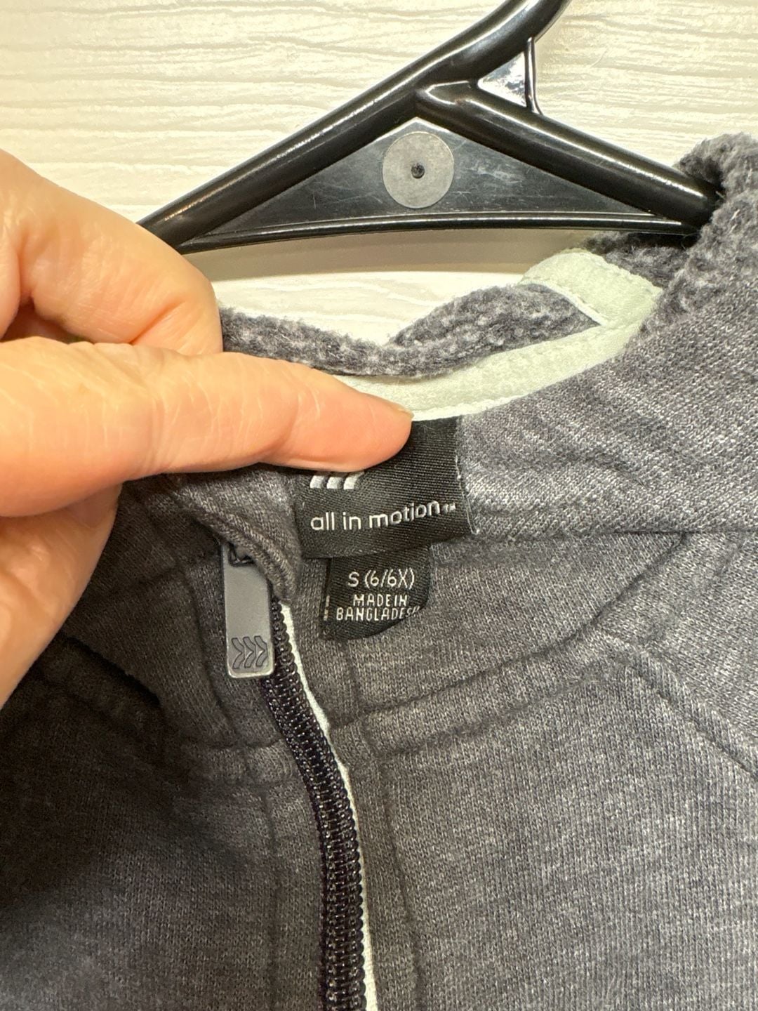 All in Motion Zip-Up Hoodie Size S (6/6X) Gray 5