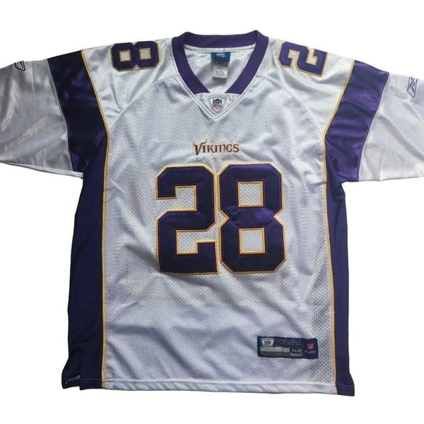 Reebok Minnesota Vikings Adrian Peterson 28 Jersey Size 48 White