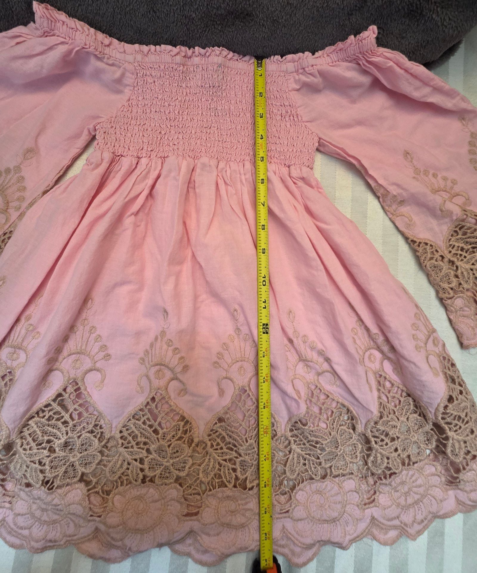 Antica Sartoria by Giacomo Cinque Dress Size One Size (girls) Pink Off Shoulder 6