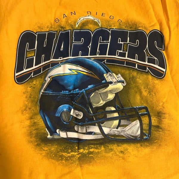 NFL San Diego Chargers T-Shirt Yellow Helmet Logo