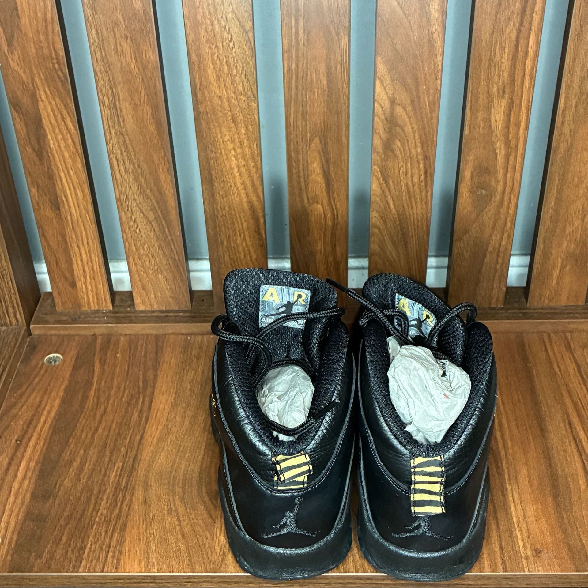 Jordan Air Jordan 10 Retro NYC Size 8 Black Leather Sneakers 5
