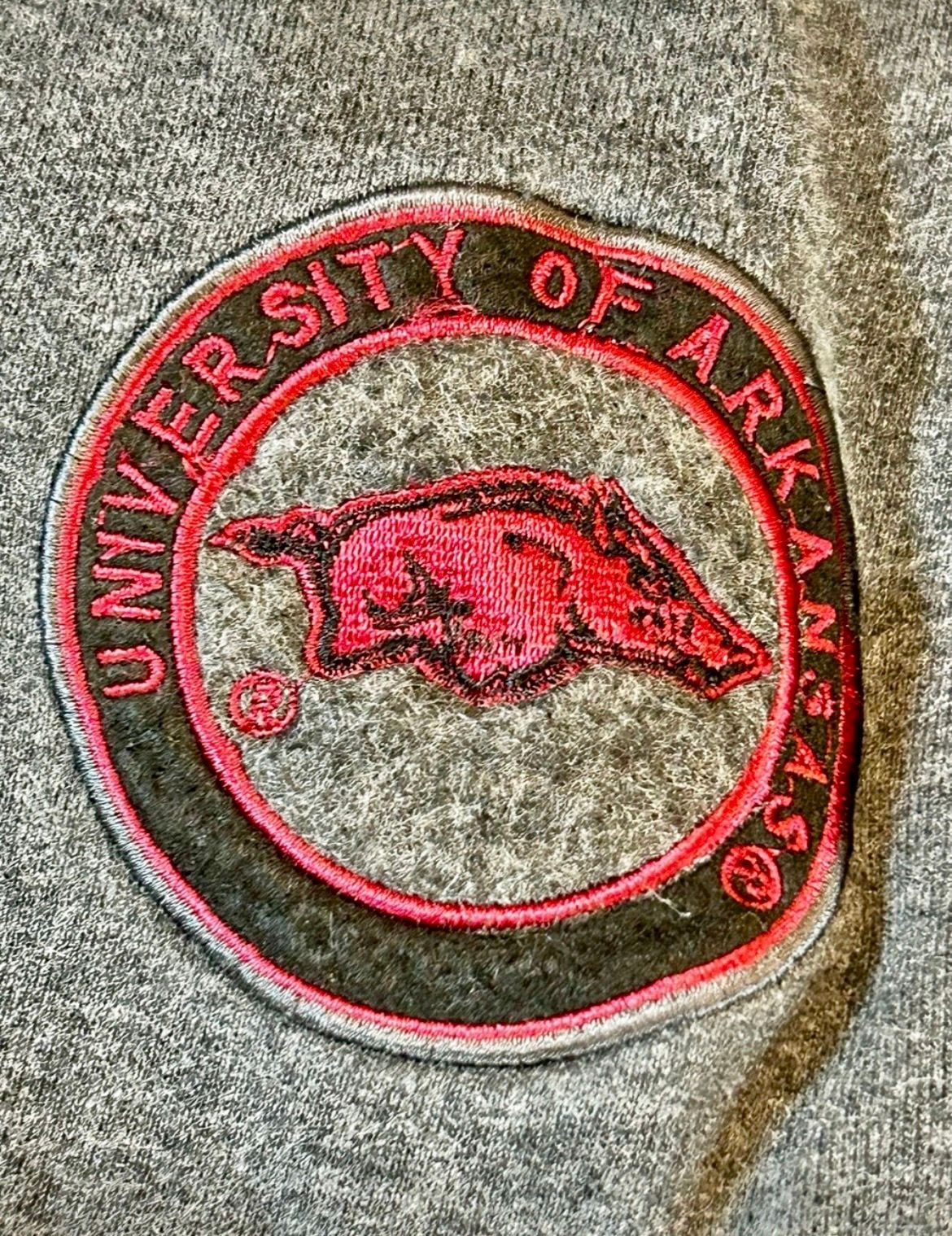 Colosseum Arkansas Razorbacks Hoodie Size XL Gray NCAA Sweatshirt 4