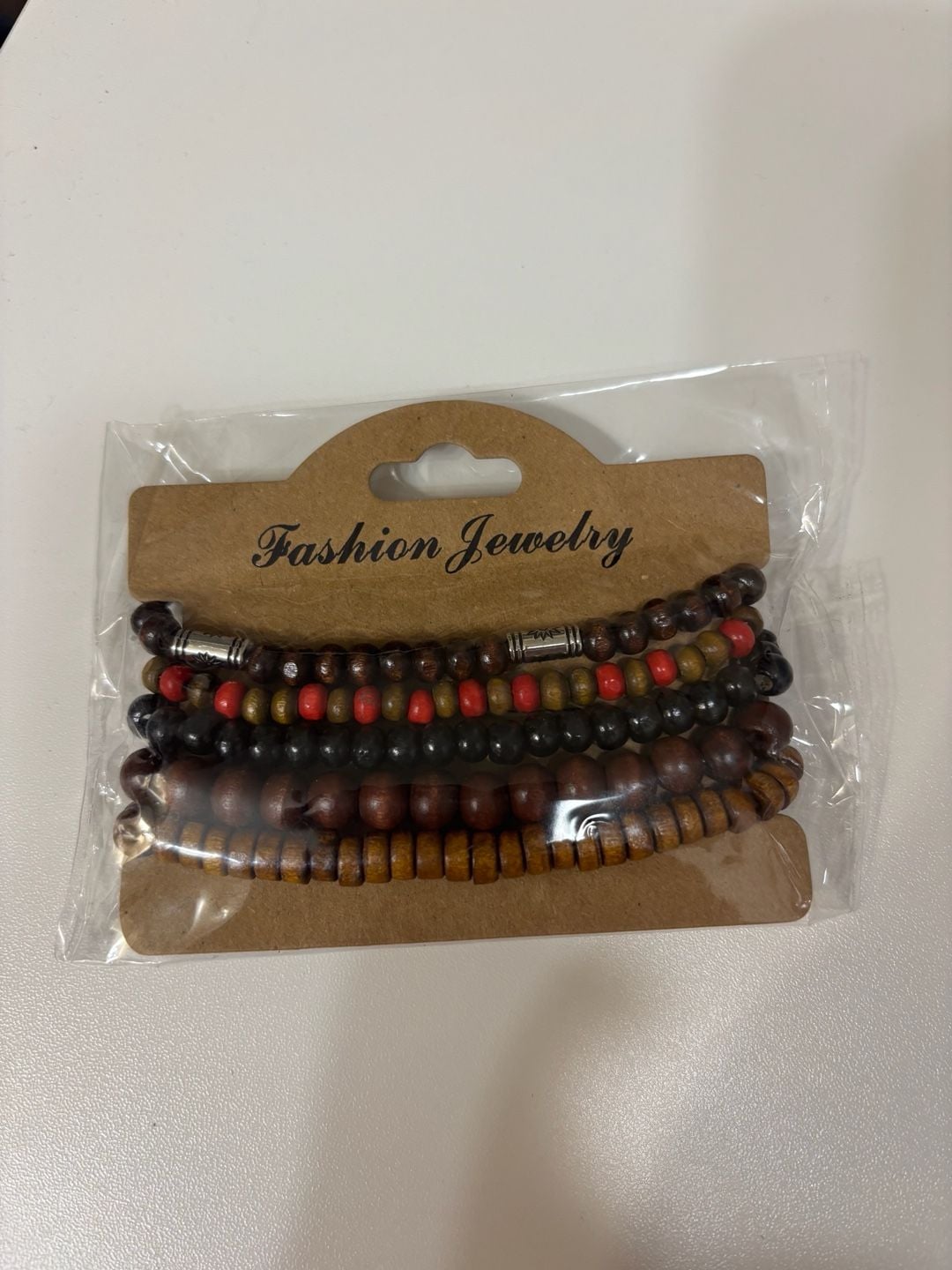Fashion Jewelry Wooden Bead Bracelet Set Multi-Strand 1
