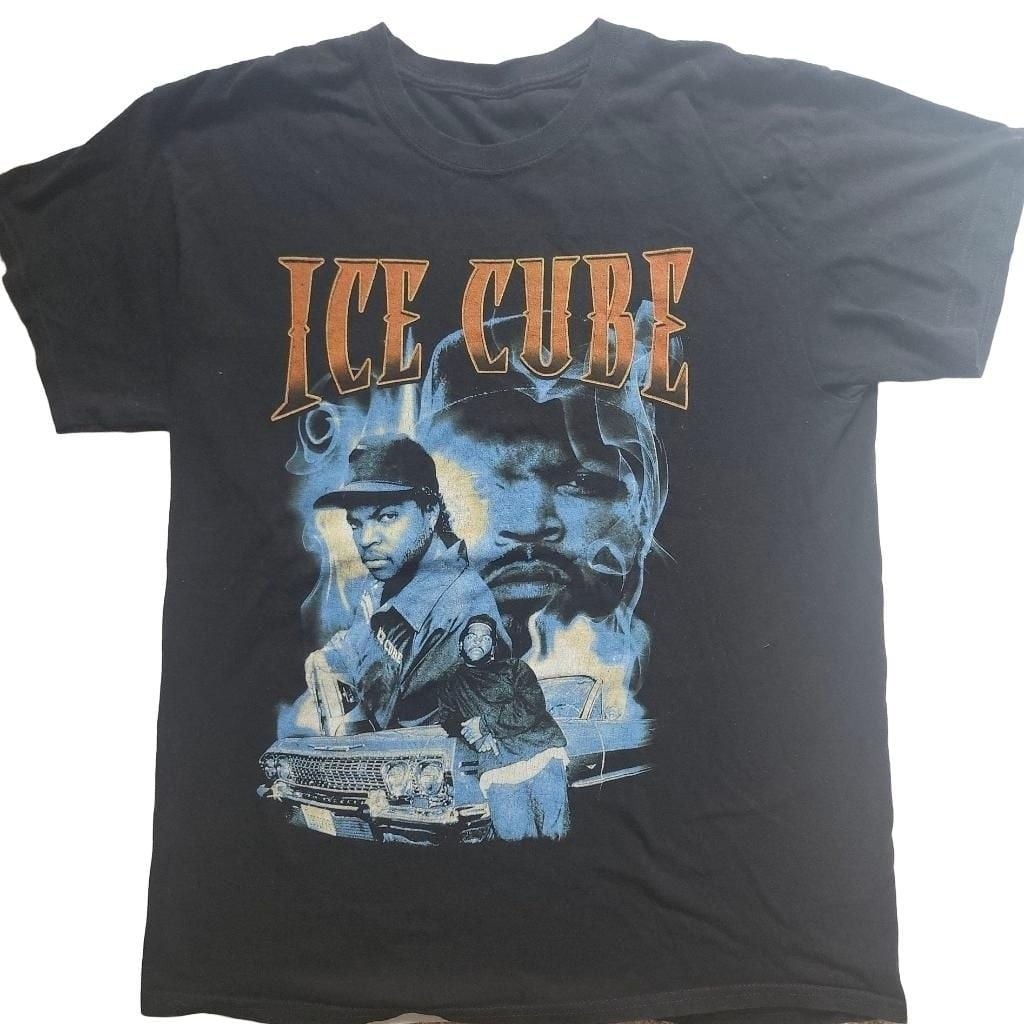 Ice Cube Rap T-Shirt Black Graphic Tee Size L 2