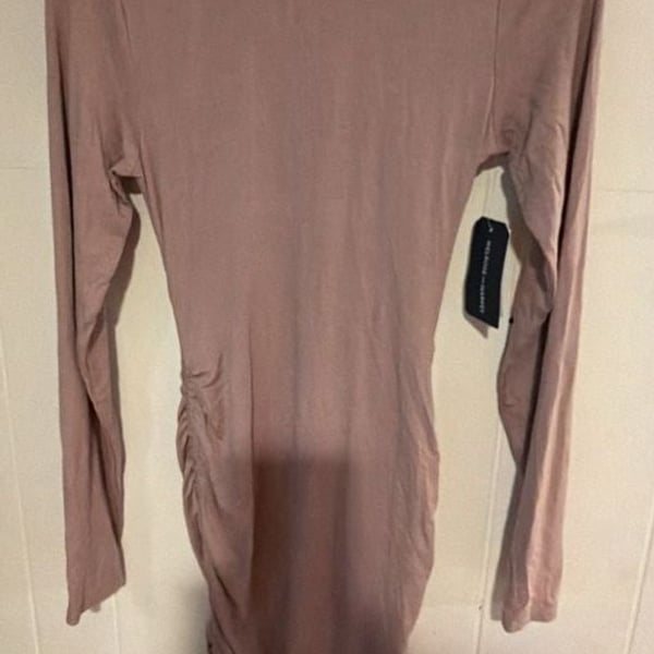 Melrose and Market Ruched Long Sleeve Dress Size XXS Mauve