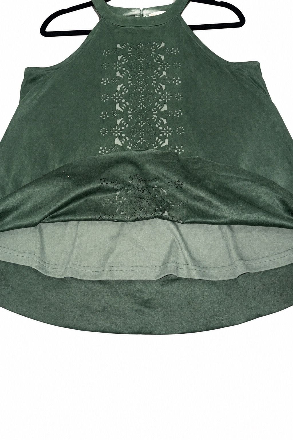 Altar'd State Suede Halter Top Green 3