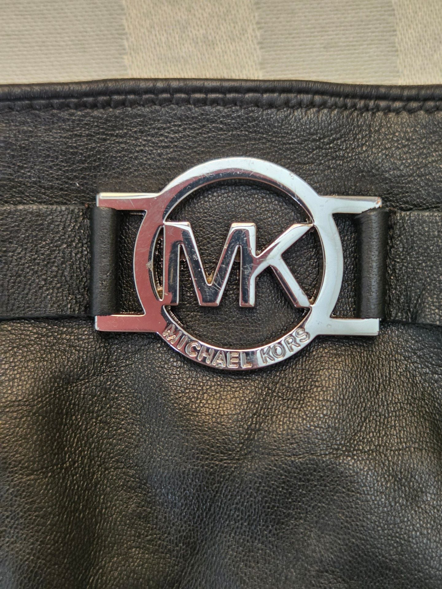 Michael Kors Leather Gloves Black 7
