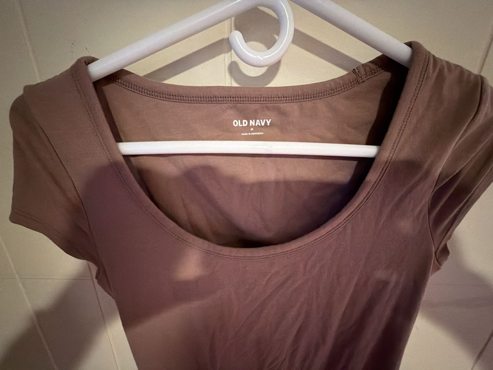 Old Navy Scoop Neck Bodysuit Size M Brown Dusted Chocolate 3