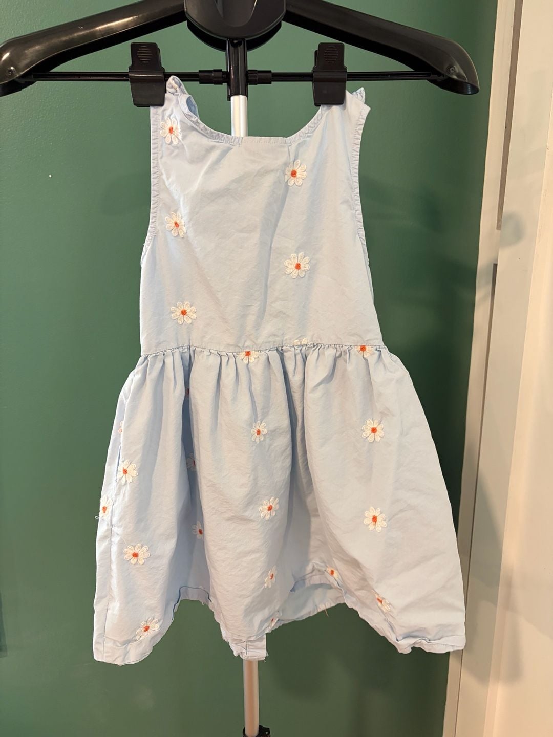 Andy & Evan Dress Size 6X Light Blue Daisy Embroidered 4