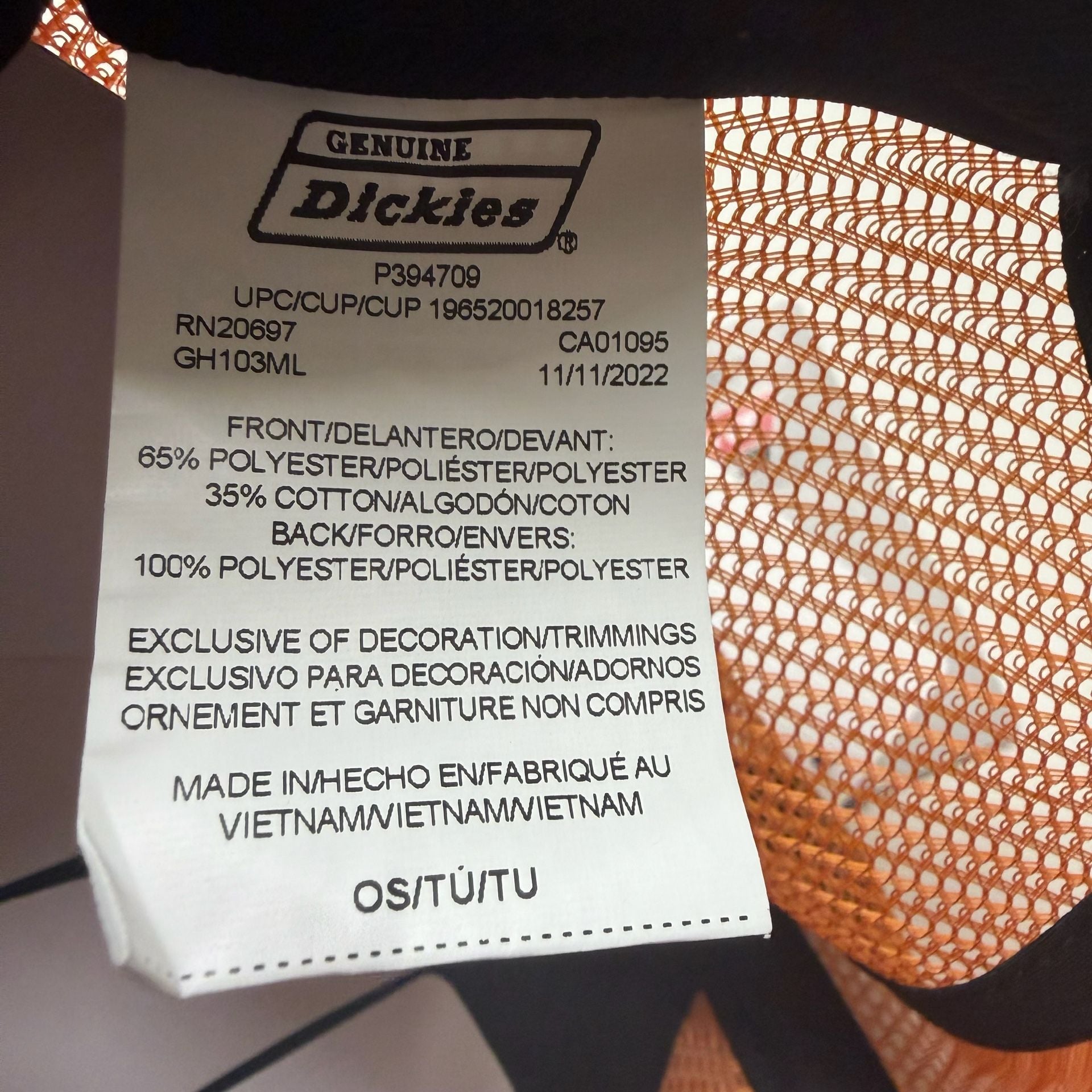 Dickies Trucker Hat Green Orange Snapback 5
