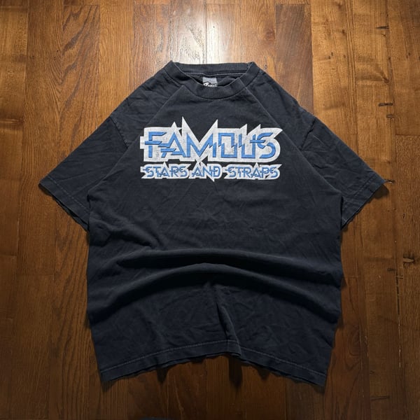 2000 Y2K Famous Stars And Straps T-Shirt Black Graphic Print Ride On