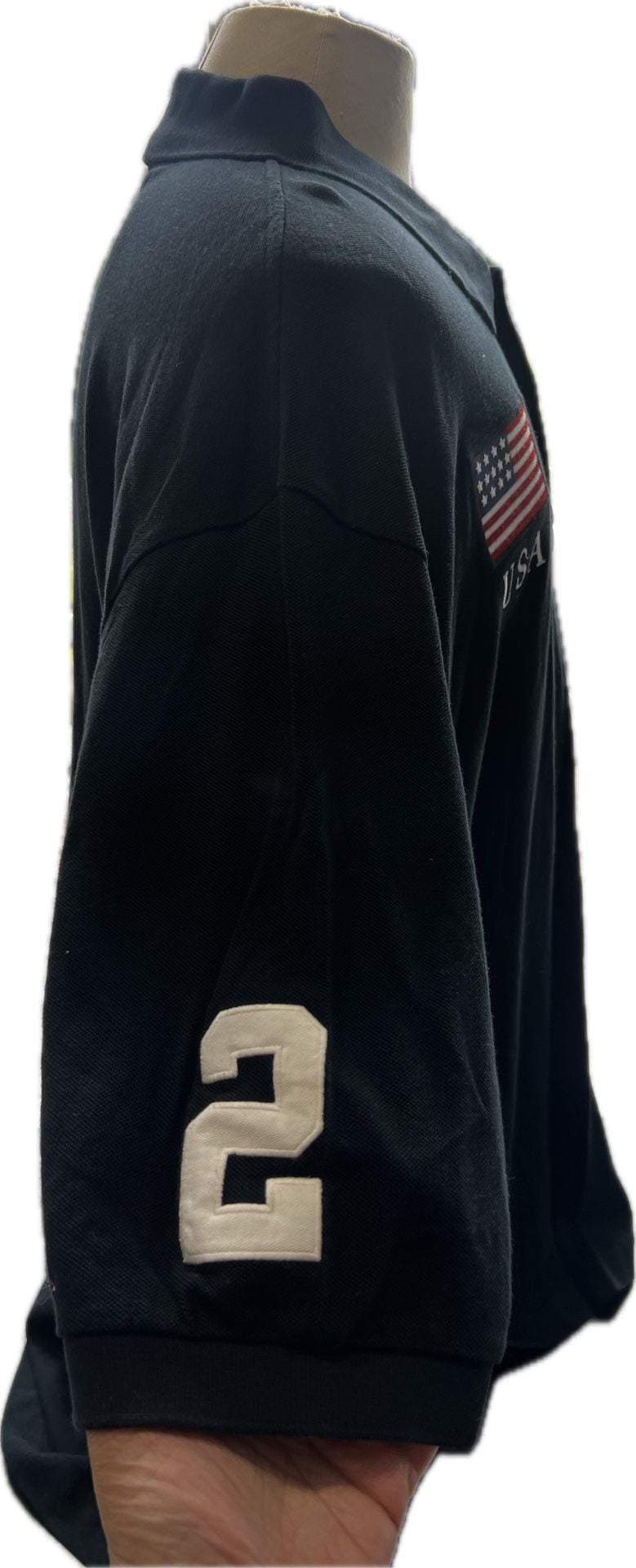 Polo Ralph Lauren USA Flag Polo Size 4XLT Black Big Pony Number 2 Steve 3