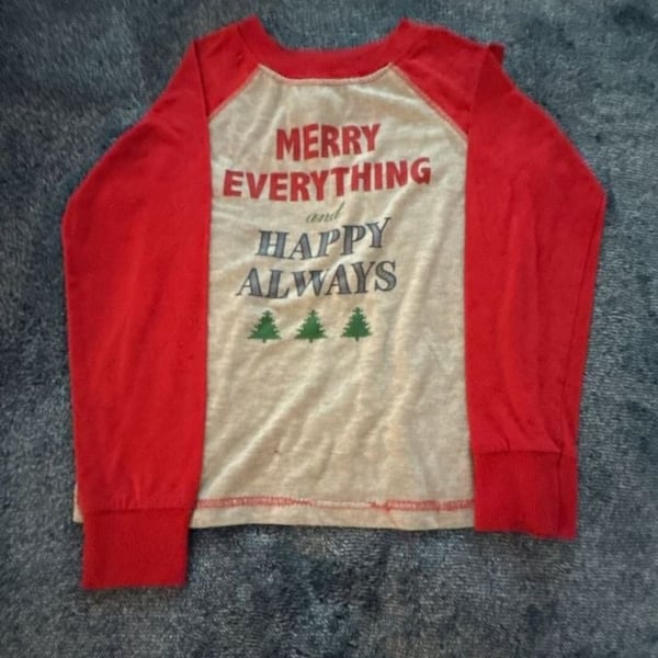 Holiday Time Merry Everything Christmas Raglan Shirt Size 5T