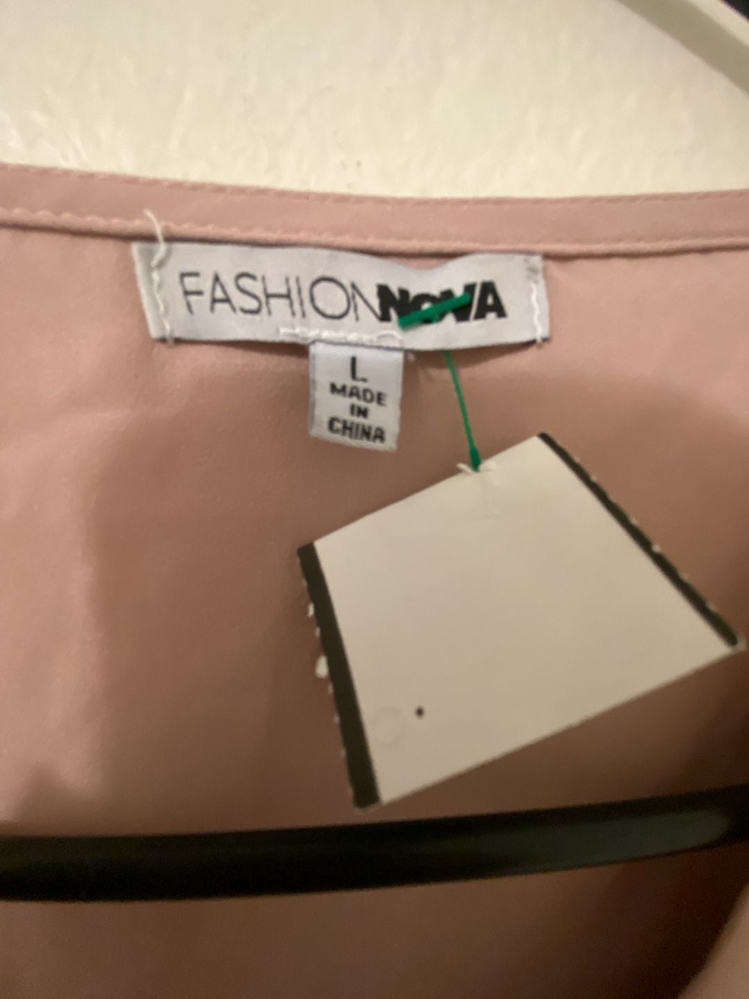Fashion Nova Size L Mauve V-Neck Long Sleeve Peplum Top 3