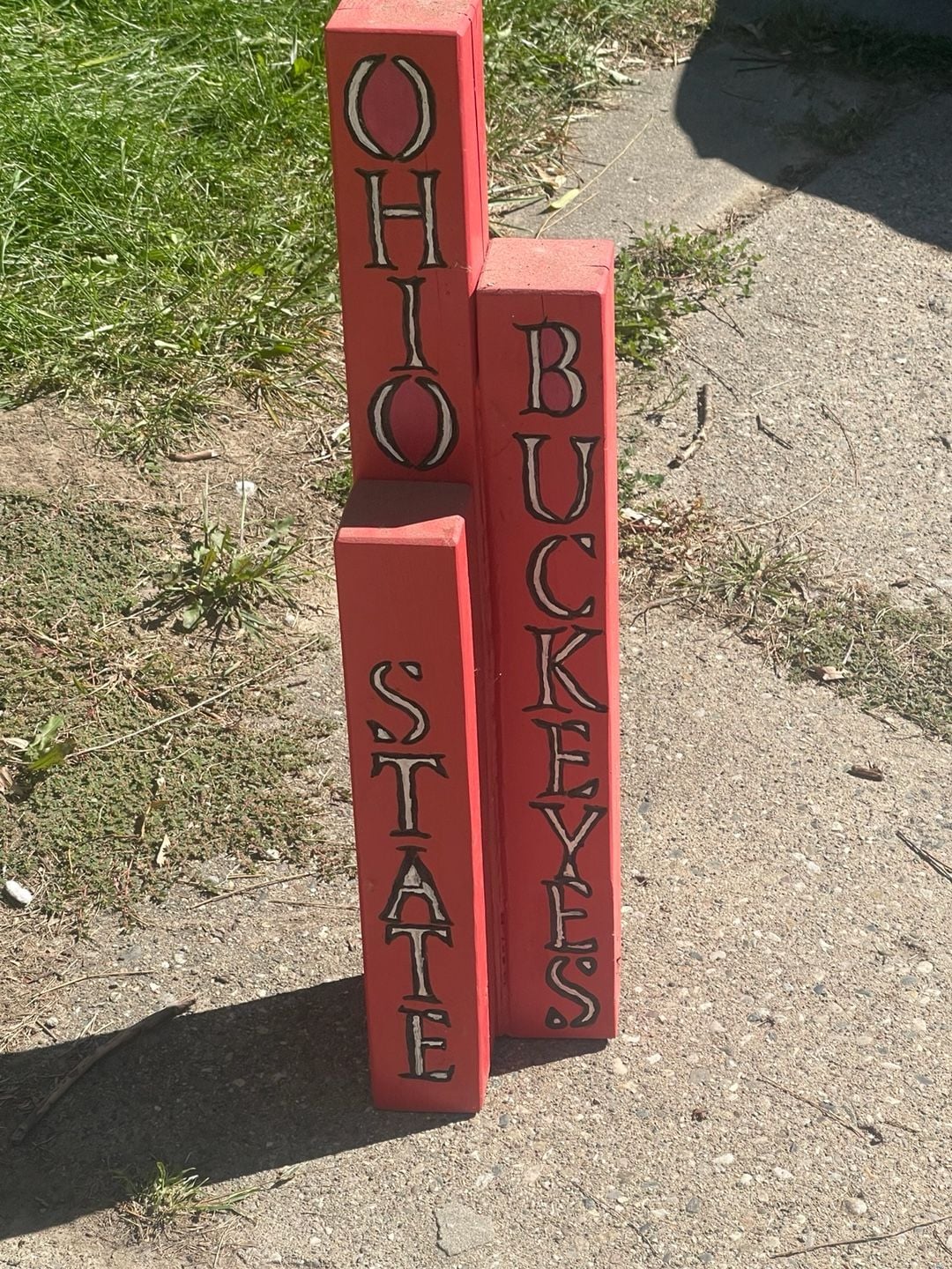 Ohio State Buckeyes Wooden Block Sign 1